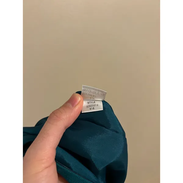 Dana Buchman Silk Teal Green Mandarin Collar Sheath Midi Dress Size 6 32820212 - Image 8