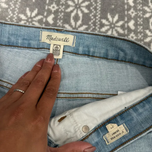 MADEWELL High Rise Skinny Crop Button‎ Front Edition JeanSize 30 Minimalist - Image 6