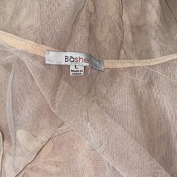 ✨ SHEER LACE VELVET KIMONO ✨ Size L - Image 4