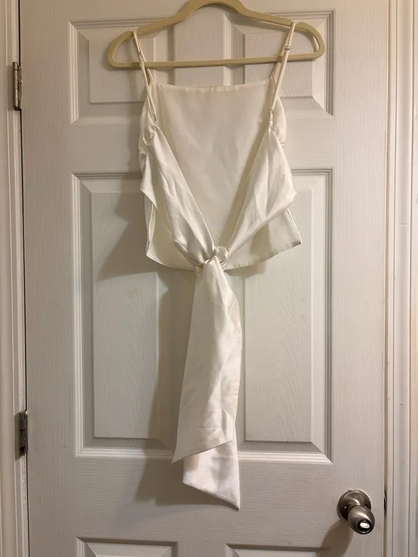 ZARA Satin Tie Top - Image 2