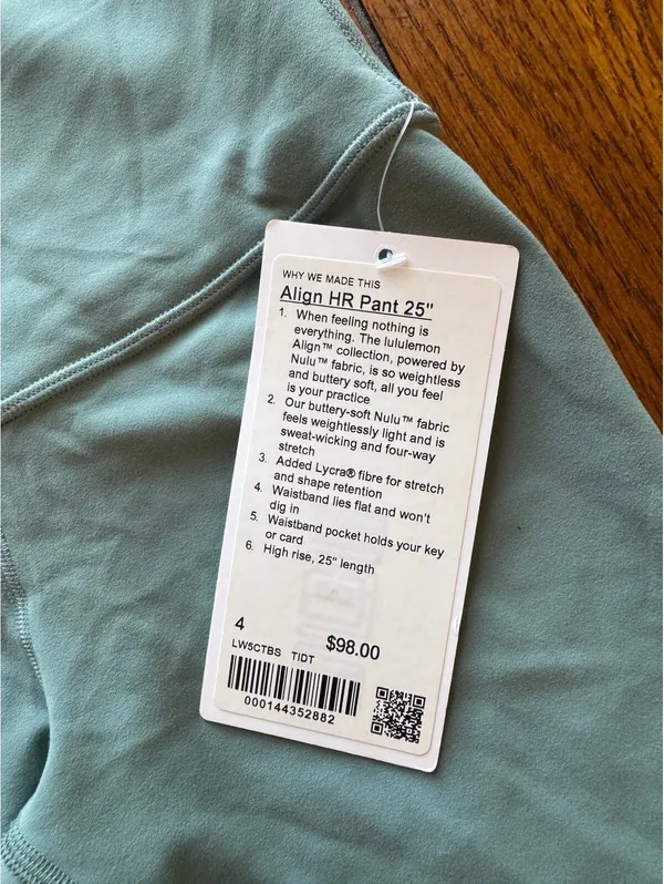 Lululemon Align High-Rise 25” Tidal Teal Size 4 NWT - Image 5