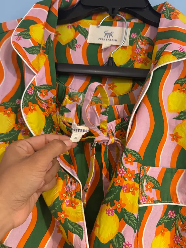 Print Fresh Long PJ Set Lemon Twist  - Image 6