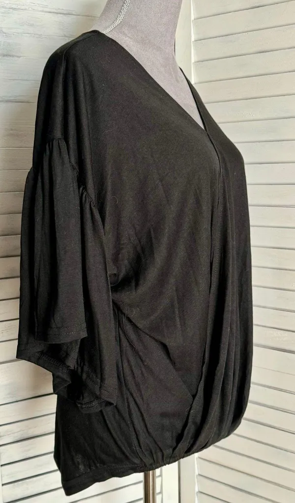 Black Dolman Blouse, Large - Image 2