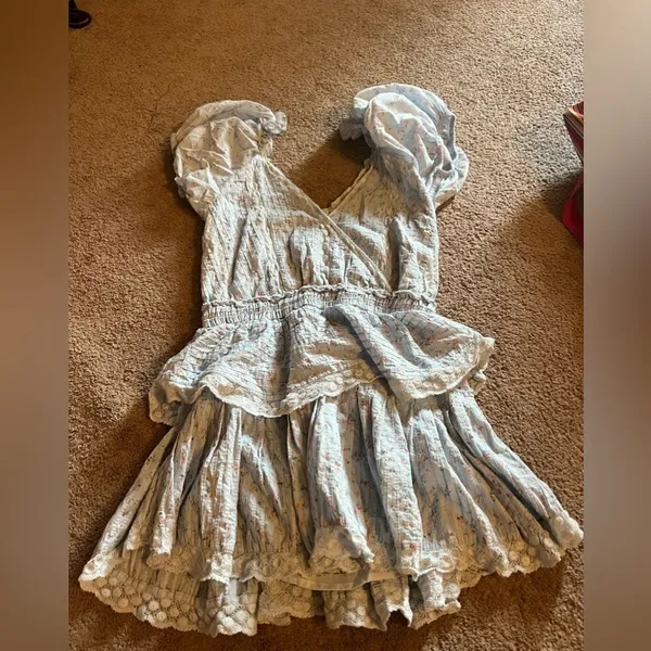 Love shack fancy Carlo combo mini dress xs - Image 4