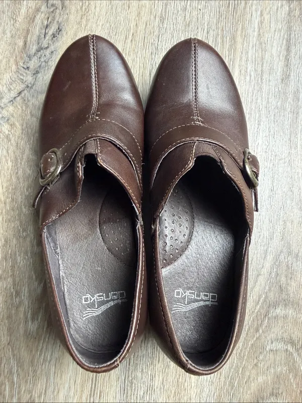 Dansko Leather Mary Jane Clogs Size 37 (US 6.5-7) - Image 9