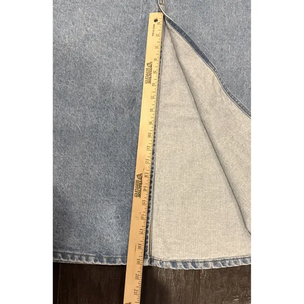 The‎ Drop Dixon Womens Size Medium Indigo Denim Jean Skirt Front Slit Preppy NEW - Image 6