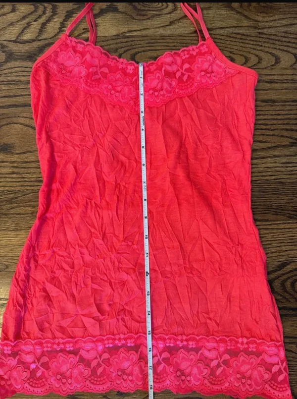 Maurice's Bright Pink Lace Trim Camisole - Image 4