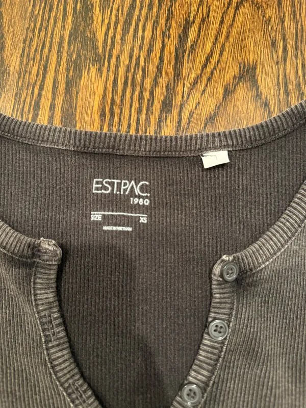EST.PAC 1980 Button Shirt Gray Size XS - Image 2