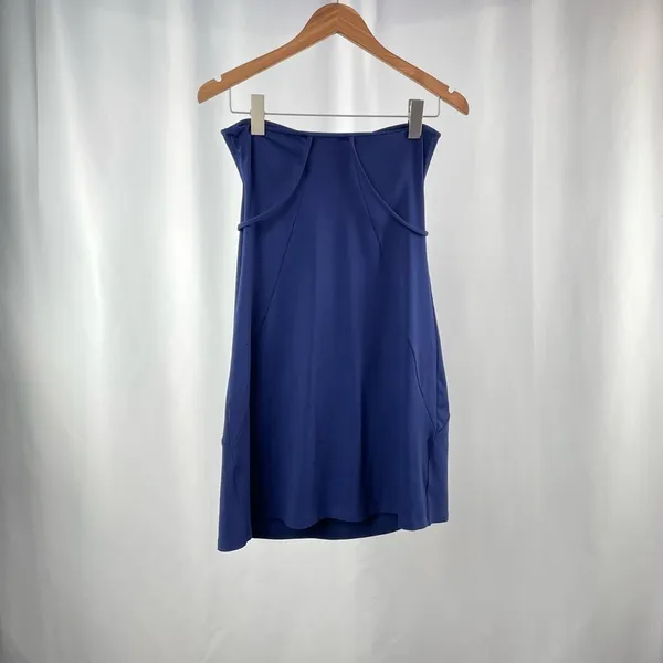 Susana Monaco Halter Neck Mini Dress in‎ Blue Size Medium - Image 6