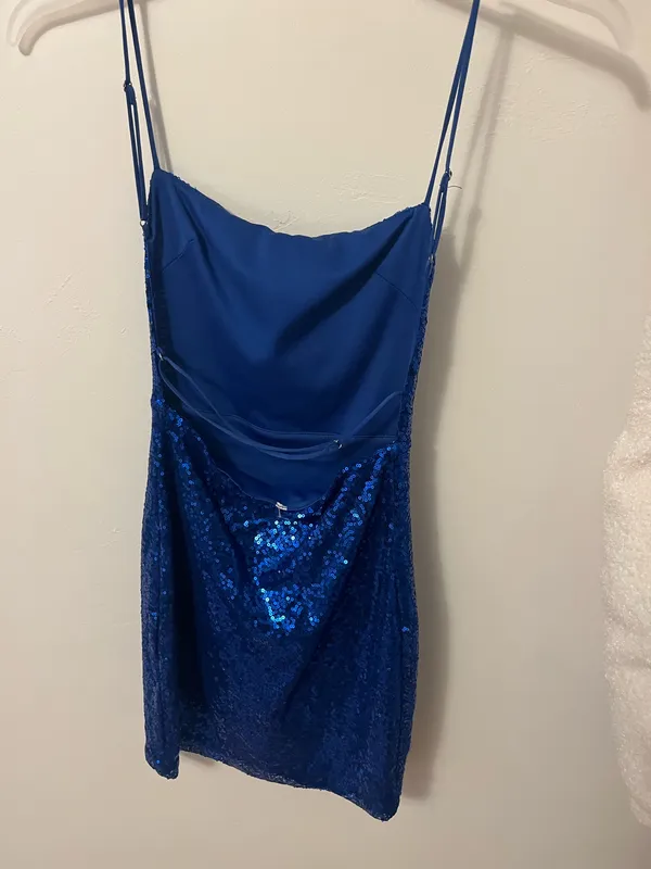 Lucy in the Sky Dress Sequin Blue - Image 4