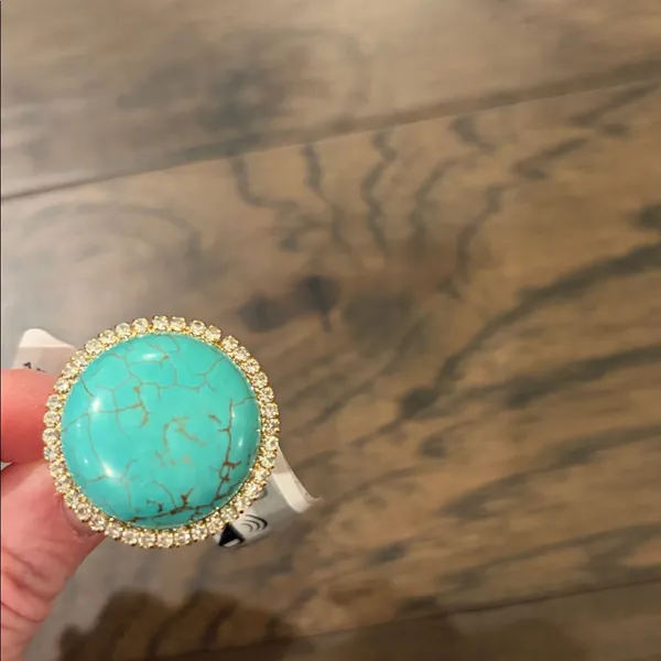 New With Tags Anthropologie Turquoise Statement Ring Sz 6 - Image 3