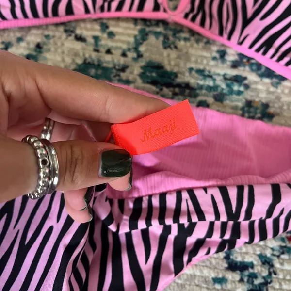 MAAJI reversible pink / zebra bikini set - Image 4