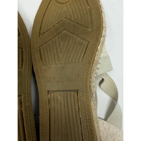 Viscata Sagaro Lace Espadrille Slingback Flat Cream Womens 37 - Image 13