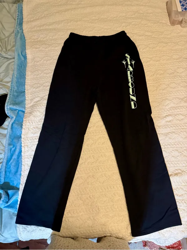 Jerzees Starbound Sweatpants Black Large - Image 3