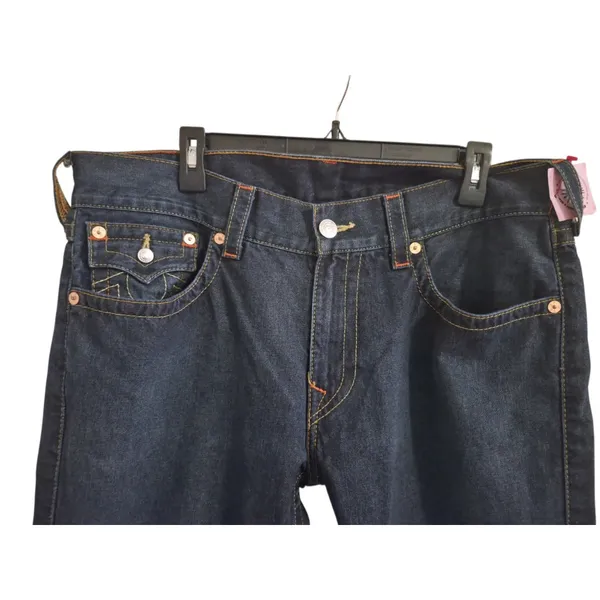 True Religion Jeans Mens 36 Dark Wash 100% Cotton Y2K Streetwear Casual - Image 3