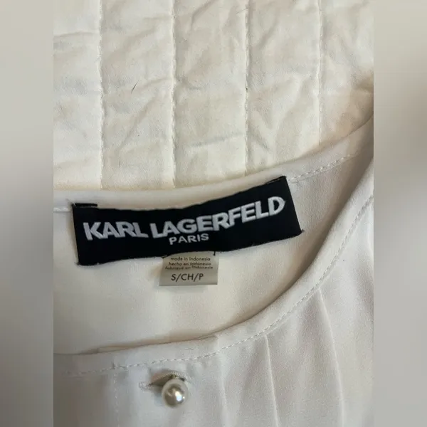 Karl Lagerfeld sleeveless blouse NWOT - Image 3