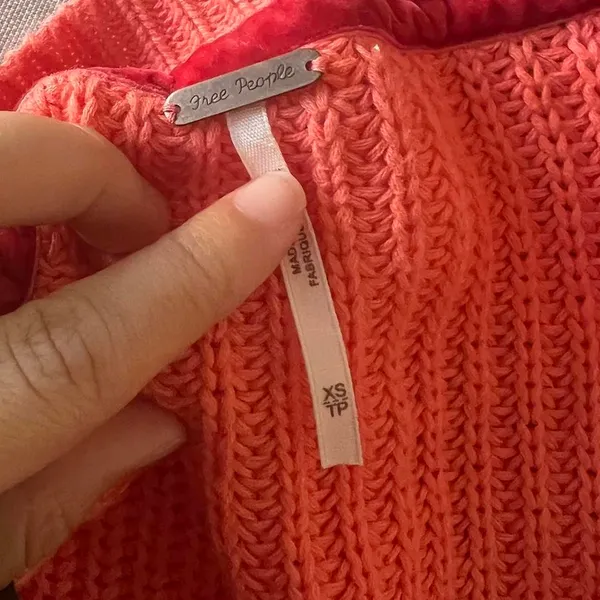 Free People Salmon Pink Sweater - Image 6