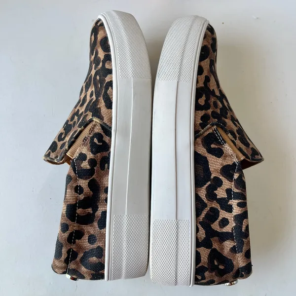 Steve Madden Gills Leopard Sneakers Womens Shoes 6.5M MobWIfe Y2K Slip On Fabric - Image 4
