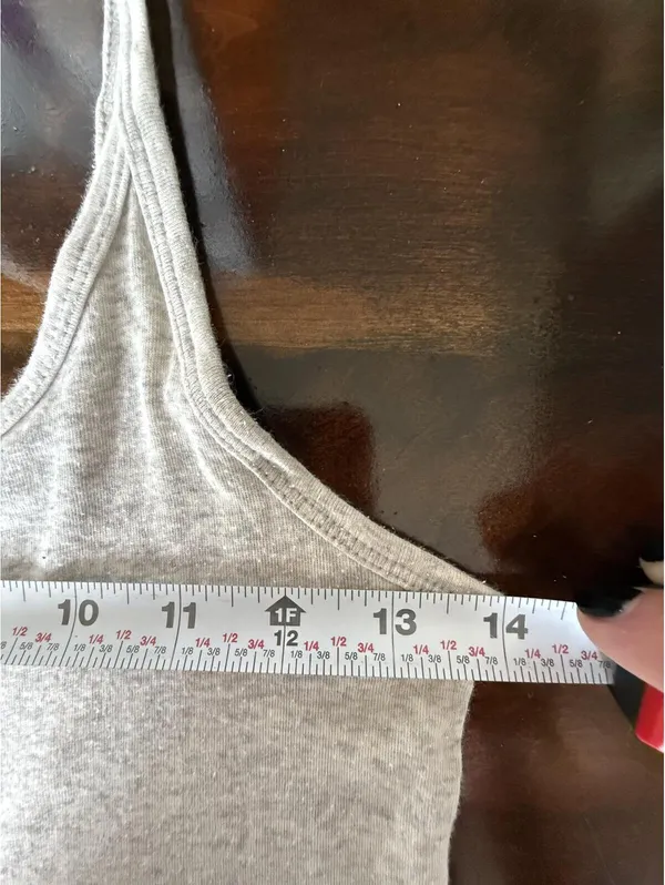 Gap Light Gray Basic Spaghetti Strap Tank Top - Image 6