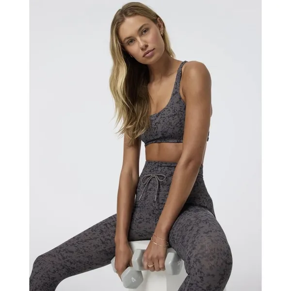 Vuori Womens Small Long Legging and Yosemite Bra Matching Set Chia Stucco Print - Image 15