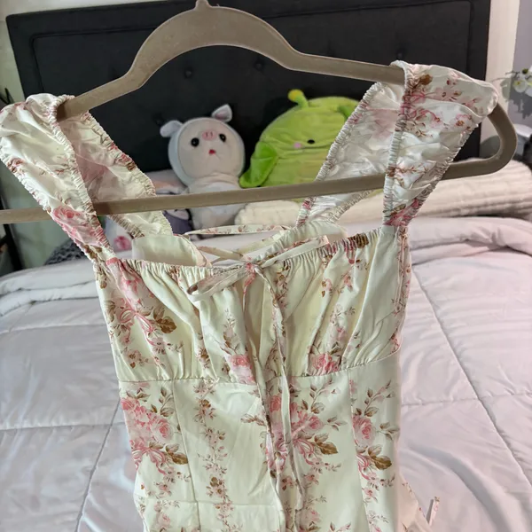 Cute Lace Floral Vintage Corset Mini Dress - Image 6