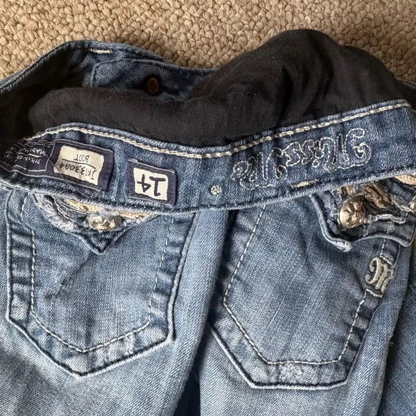 Miss Me Bootcut Blue Jeans Size 14 - Image 7
