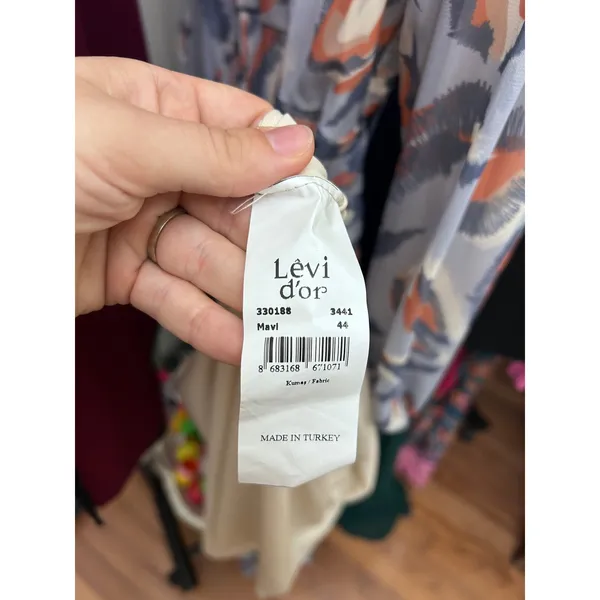 Lévi d'or‎ Women's Size 44 Leopard Print Maxi Dress Long Sleeve Pleated - Image 6