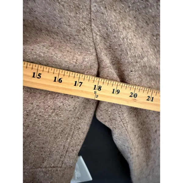 LL Bean‎ Vintage Wool Silk Blend Tweed Blazer Tan 3-Button Jacket Med Reg - Image 7