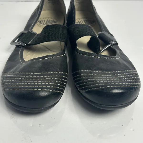 Palladium Womens Black Leather Mary Jane Flats Contrast Stitch Buckle 8.5 39.5 - Image 14