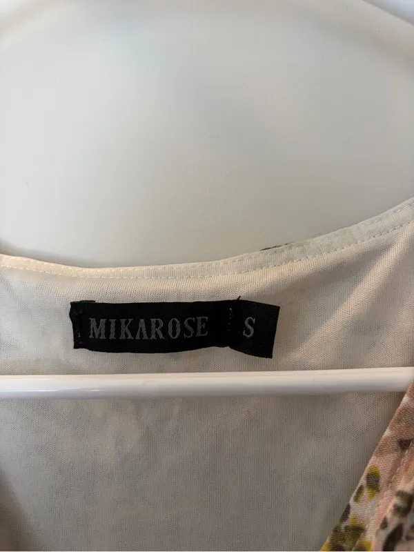 Mikarose Pastel Floral V-Neck Midi Dress - Image 3