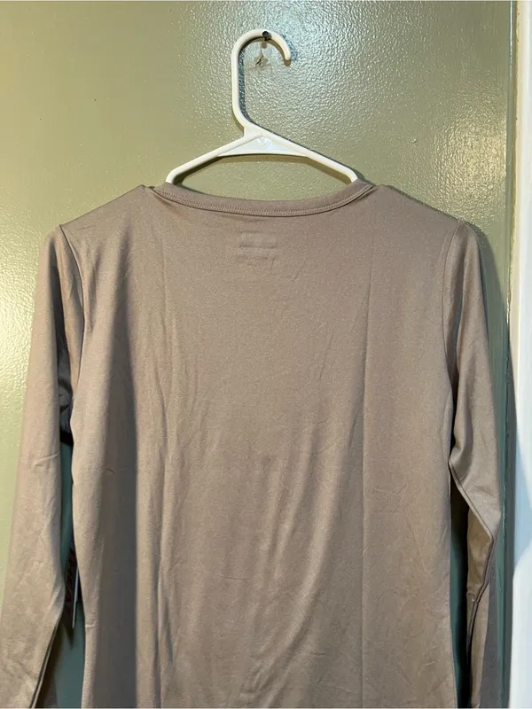 32 Degrees Heat Women’s Size Medium Long Sleeve T-Shirt Heather Sandstone Beige - Image 7