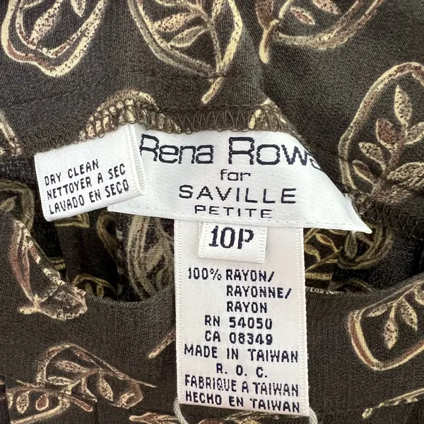 Vintage Deadstock Rena Rowan Leafy Pattern Midi Skirt - Image 5