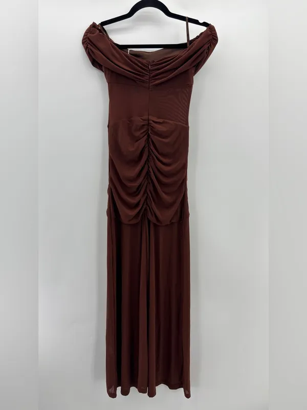 Runaway The Label Meila Maxi Dress in Espresso - Image 9
