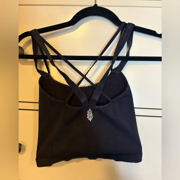 Black Strappy free people tank top - Image 3
