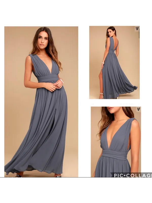 Lulus Heavenly Hues Denim Blue Maxi Dress - Image 2