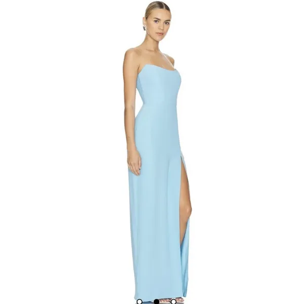 Amanda Uprichard X Revolve Dress Sz M Maxi Bustier Side Slit Party Formal Gown - Image 2
