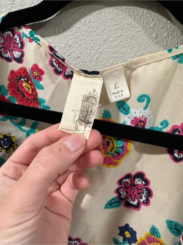 Floral Open-Front Kimono in Cream - Image 5