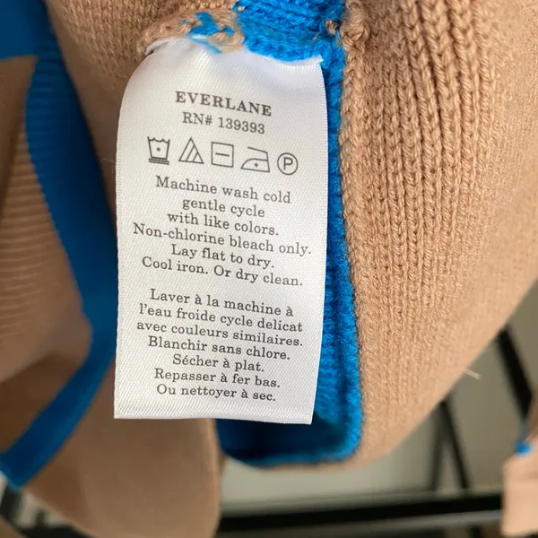 NWT Everlane Lace Up Wool Cotton Striped Sweater - Image 5