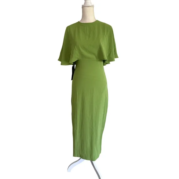 Tuckernuck Pomander Place Cape Lindy Dress in Pistachio Green 2 New Womens Midi - Image 6