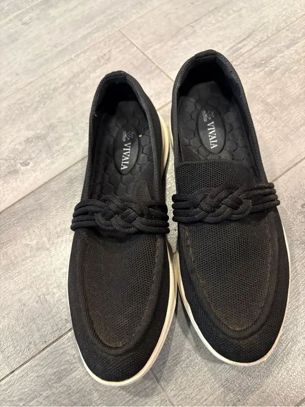 Vivaia Walker Iasmin Knot Hybrid Penny Loafers shoes black sz 39 8 - Image 2
