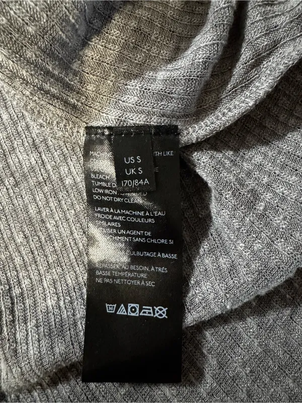 Urban Outfitters Ribbed Henley Long Sleeve Top - Gray - Image 8