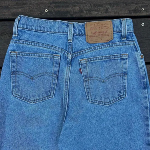 Blue Vintage Levi's Blue Light Wash Mom Jeans Denim High Waisted Pants - Image 2