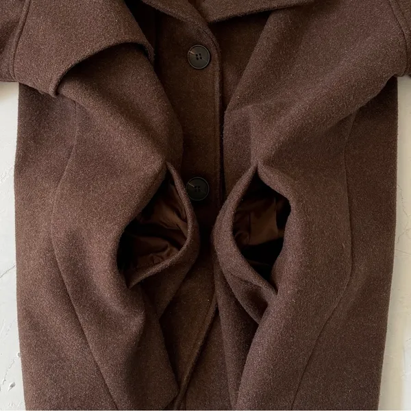 Coffee Brown Womens Coat Blazer Jacket - Image 5