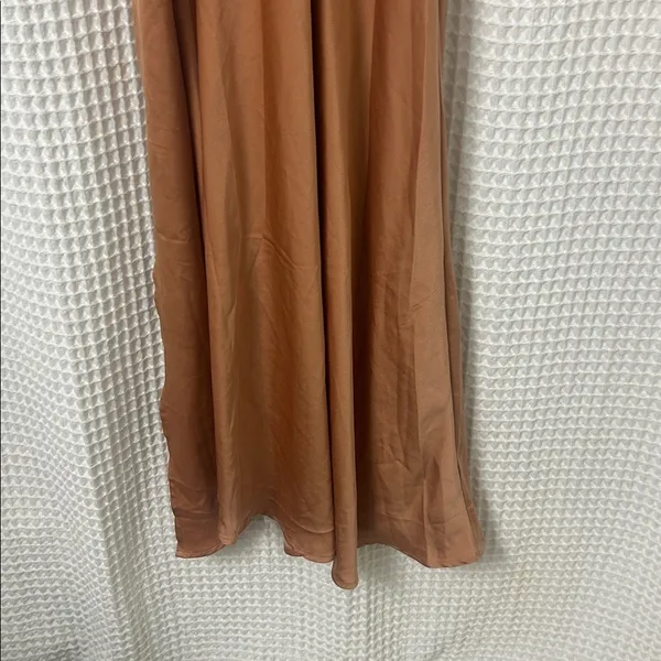 ASTR The Label Palisades Nude Color Cowl Slip Midi Dress Large - Image 16