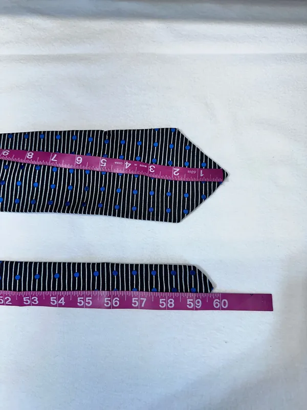 Peter Thomas Silk Tie Made By Superba Geometric Black Grey Blue Polka Dots - Image 7