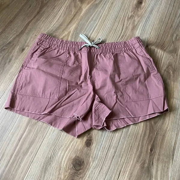 Vuori Women’s XL Dusty Rose Ripstop Drawstring Shorts Organic Cotton Casual - Image 2