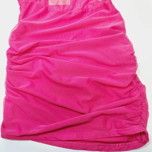 Superdown Jerica Mesh Mini Dress in Pink XS - Image 4