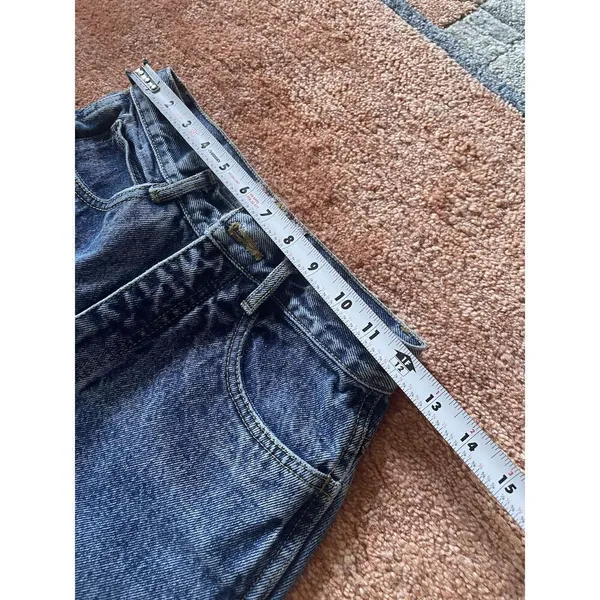 Vintage JCPenney High Waist Mom Jeans Tapered Leg Blue 100% Cotton - Image 4