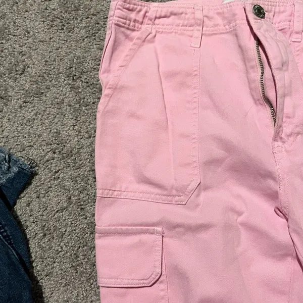 Zara bubblegum pink cargo jeans‎ 6 - Image 8