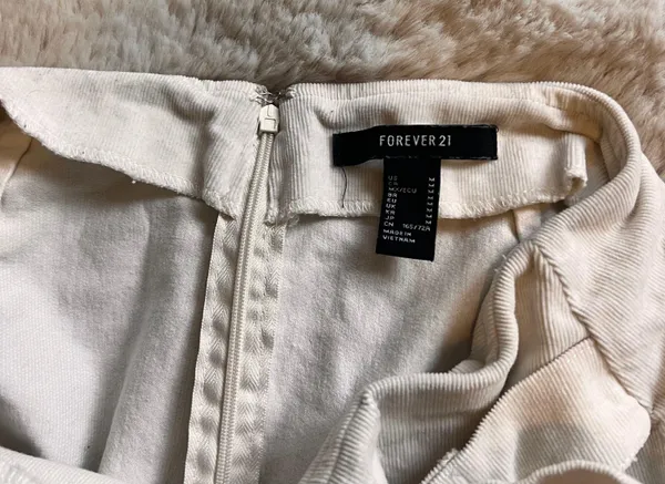 Forever 21 Cream Corduroy Skirt - Image 5